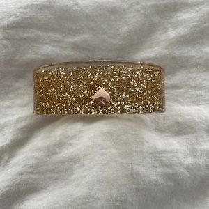 Kate Spade Gold Glitter Chunky Lucite Bangle Bracelet